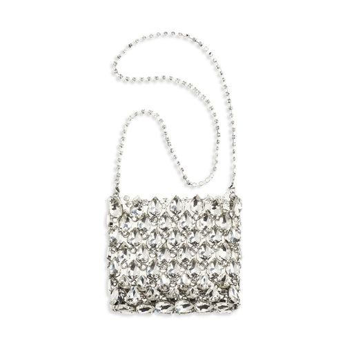 Self-Portrait Silver Polyester Shoulder Bag