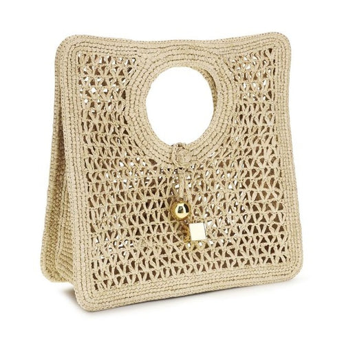 Jacquemus Beige Raffia Handbag