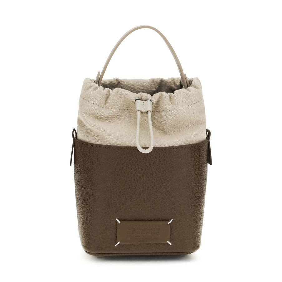 Maison Margiela Brown Calf Leather Bos Taurus Backet Bag