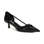 Prada Black Goatskin High Heel Pumps