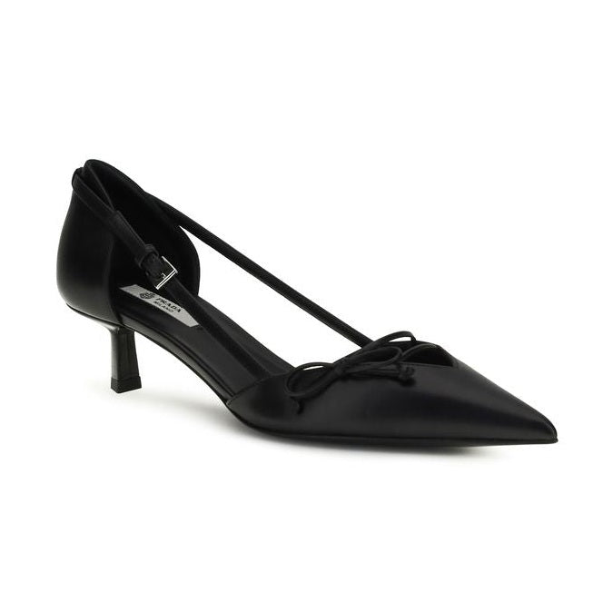 Prada Black Goatskin High Heel Pumps