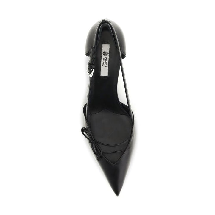 Prada Black Goatskin High Heel Pumps