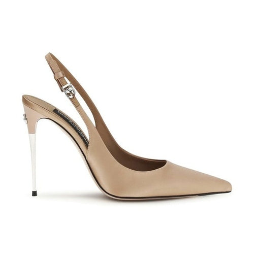 Dolce & Gabbana Beige Silk Pumps