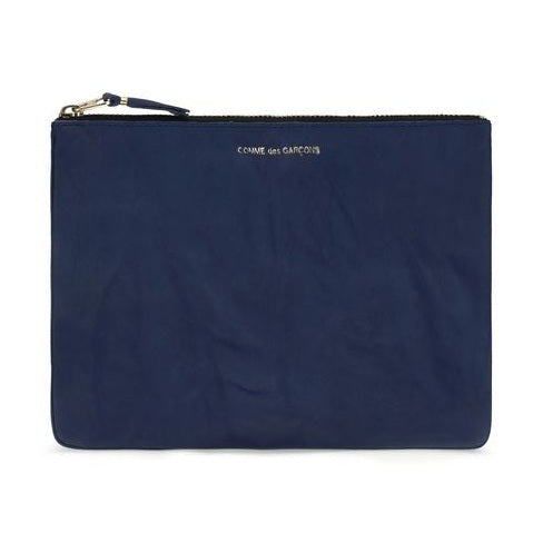 Comme Des Garçons Blue Calf Leather Bos Taurus Wallet