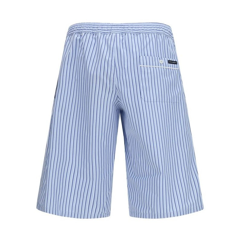 Dolce & Gabbana Blue Cotton Bermuda Shorts