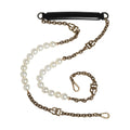 Black Leather Gold Chain Bag Accessory Shoulder Strap