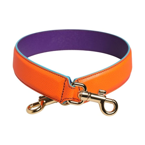 Dolce & Gabbana Orange Purple Calf Leather Bag Accessory  Shoulder Strap