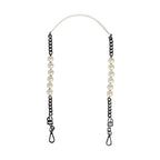 White Leather Silver Chain Bag Accessory Shoulder Strap