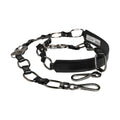 Dolce & Gabbana Black Leather Silver Chain Bag Accessory Shoulder Strap