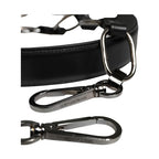 Dolce & Gabbana Black Leather Silver Chain Bag Accessory Shoulder Strap