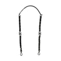 Dolce & Gabbana Black Leather Silver Chain Bag Accessory Shoulder Strap