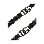 Dolce & Gabbana Black Leather Silver Chain Bag Accessory Shoulder Strap