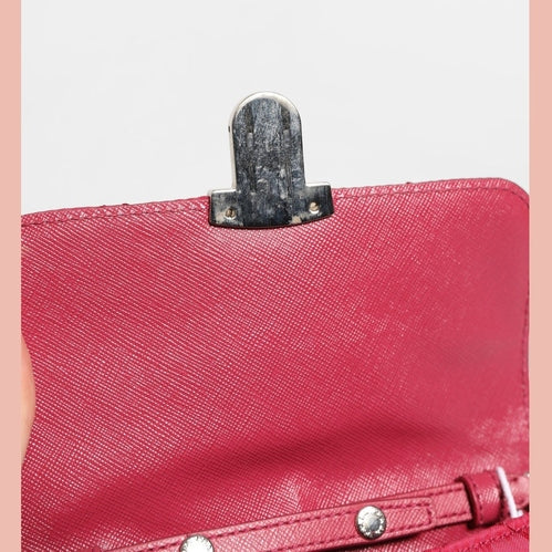 Prada Pink Quilted Tessuto Impuntu Nylon Flap Crossbody Bag