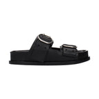 Jil Sander Black Leather Slippers