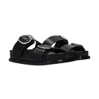 Jil Sander Black Leather Slippers