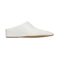 Jil Sander White Leather Slippers