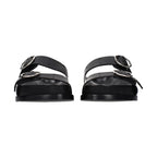 Jil Sander Black Leather Slippers