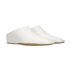 Jil Sander White Leather Slippers