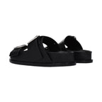 Jil Sander Black Leather Slippers