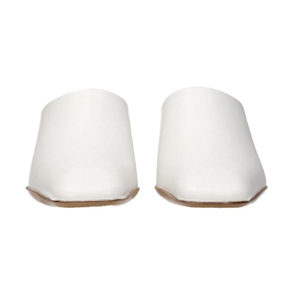 Jil Sander White Leather Slippers