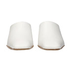 Jil Sander White Leather Slippers
