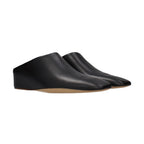Jil Sander Black Leather Slippers