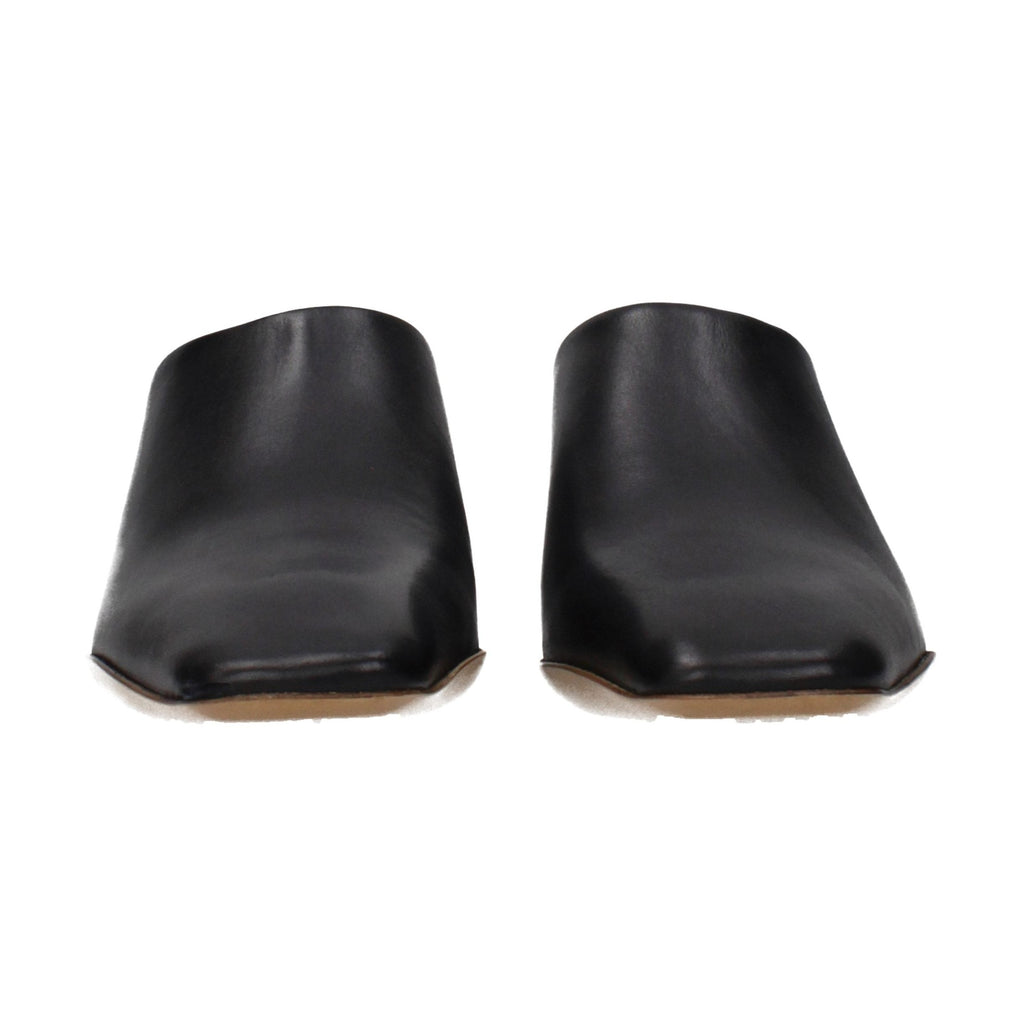Jil Sander Black Leather Slippers