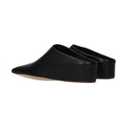 Jil Sander Black Leather Slippers