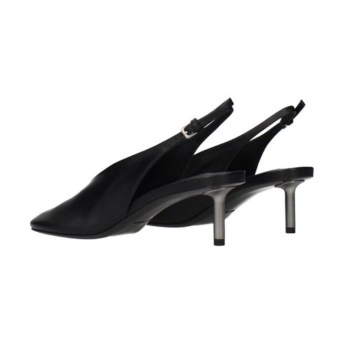 Jil Sander Black Leather High Heel Pumps