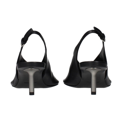 Jil Sander Black Leather High Heel Pumps