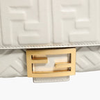 Fendi FF Embossed Baguette Nappa Leather Bag