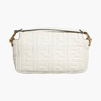 Fendi FF Embossed Baguette Nappa Leather Bag