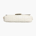 Fendi FF Embossed Baguette Nappa Leather Bag