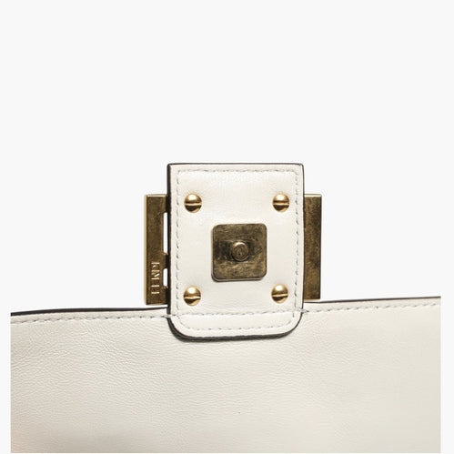 Fendi FF Embossed Baguette Nappa Leather Bag