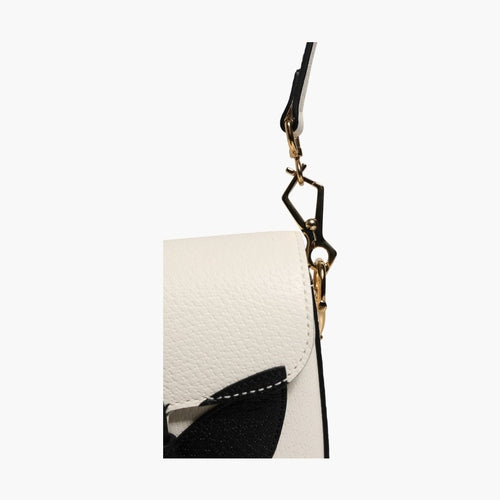 Gucci x Adidas Horsebit 1955 White Black Calfskin Leather Shoulder Bag