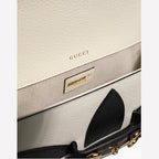 Gucci x Adidas Horsebit 1955 White Black Calfskin Leather Shoulder Bag