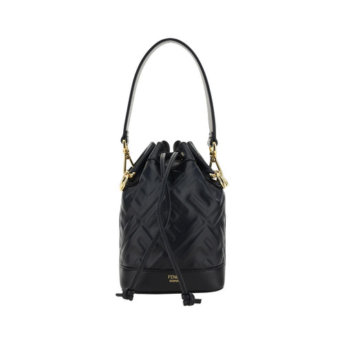 Fendi Black Calf Leather Bos Taurus Backet Bag