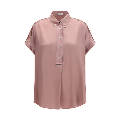 Brunello Cucinelli Multicolor Silk Shortsleeve Shirt