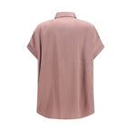 Brunello Cucinelli Multicolor Silk Shortsleeve Shirt