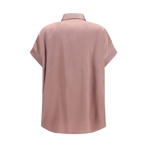 Brunello Cucinelli Multicolor Silk Shortsleeve Shirt
