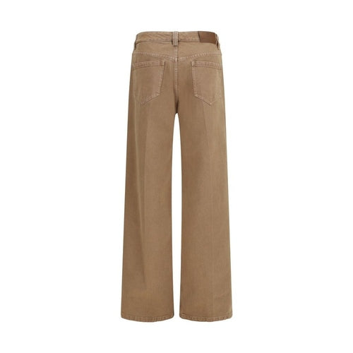 Brunello Cucinelli Brown Cotton Straight-Leg Jeans