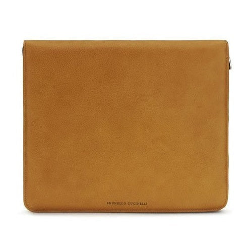 Brunello Cucinelli Brown Calf Leather Bos Taurus Wallet
