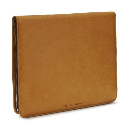 Brunello Cucinelli Brown Calf Leather Bos Taurus Wallet