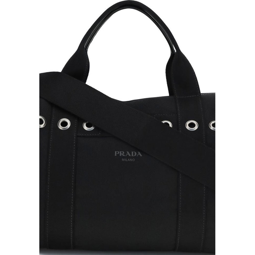 Prada Black Cotton Luggage And Travel