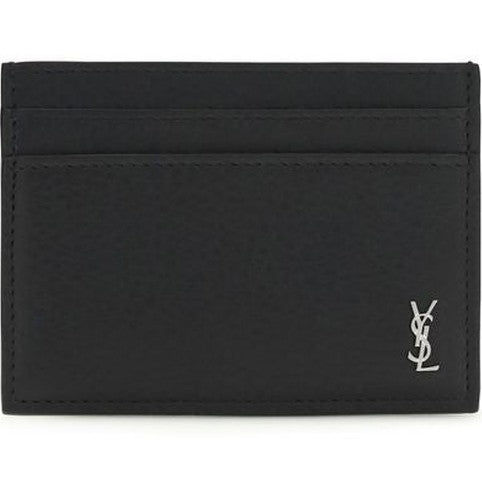 Saint Laurent Black Calf Leather Bos Taurus Wallet
