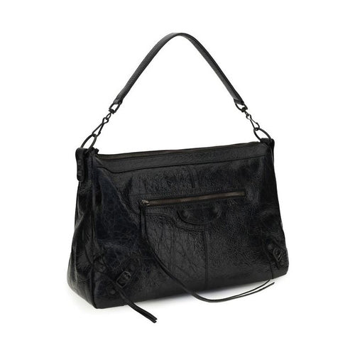 Balenciaga Black Lamb Ovis Aries Aries Shoulder Bag