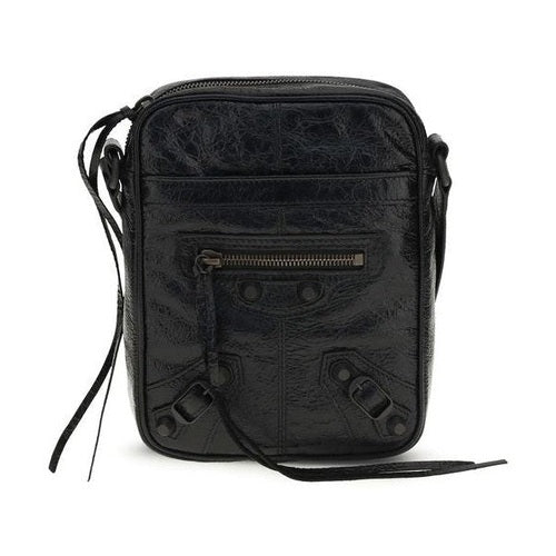 Balenciaga Black Lamb Ovis Aries Aries Shoulder Bag