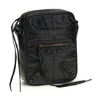Balenciaga Black Lamb Ovis Aries Aries Shoulder Bag