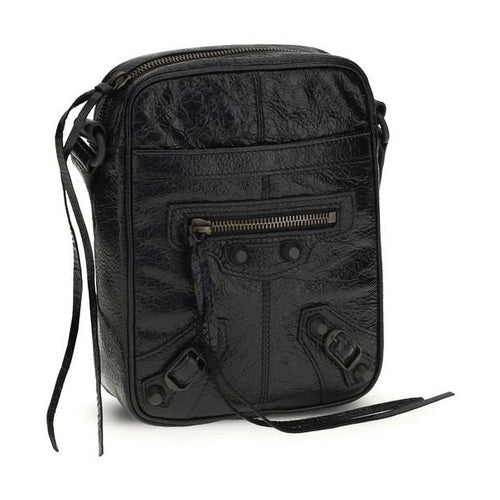 Balenciaga Black Lamb Ovis Aries Aries Shoulder Bag