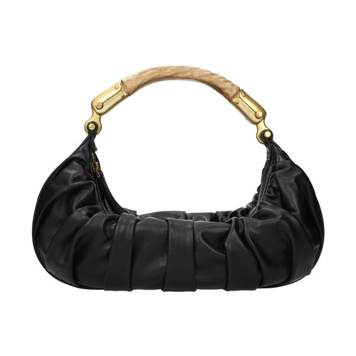 Balmain Black Leather Handbag